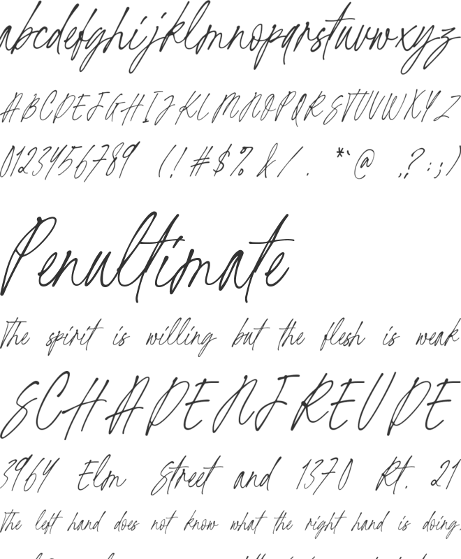 Glowrious Morning font preview