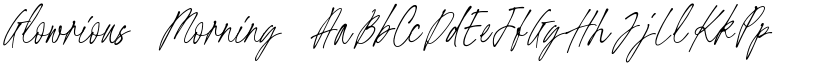 Glowrious Morning font