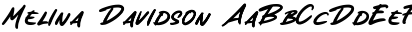 Melina Davidson font