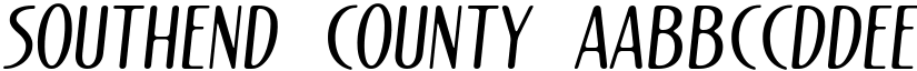 Southend County font