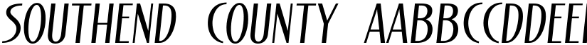Southend County font