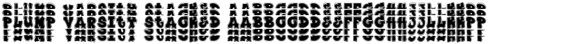 Plump Varsity Stacked font
