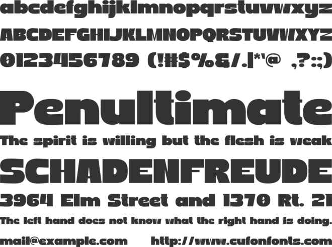 SEVISO font preview