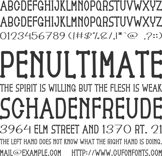 Home Creative font preview