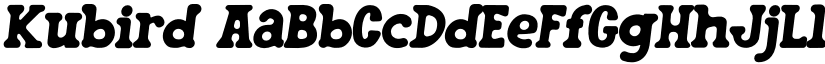 Kubird font