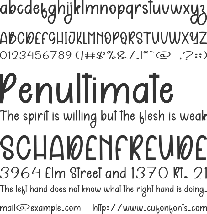 Home Candy font preview
