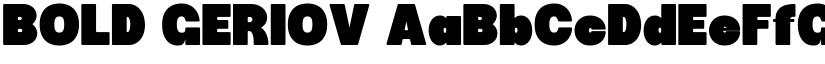 BOLD GERIOV font