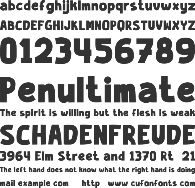 Tuneo Munch font preview