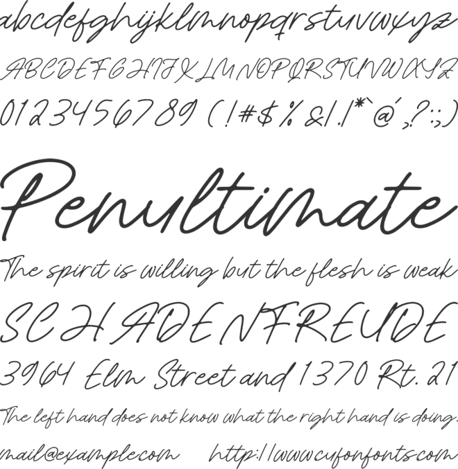 Royal Spark font preview