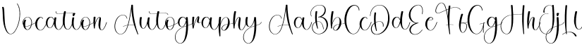 Vocation Autography font