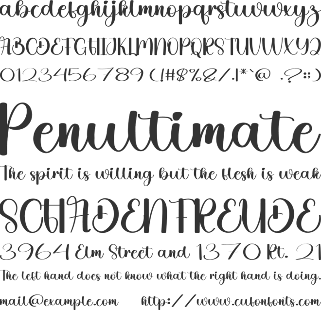 Beauty Drawing font preview