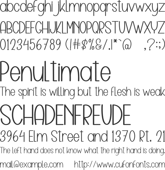 Notes Merry font preview