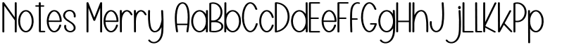 Notes Merry font