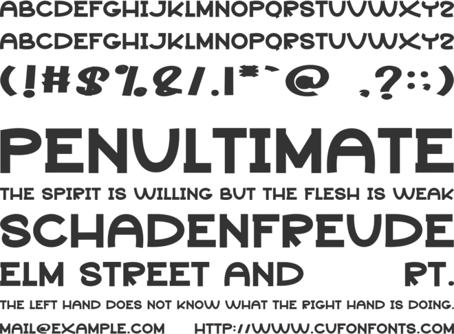 Nothing Special font preview