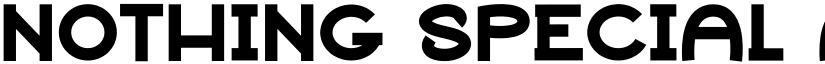 Nothing Special font