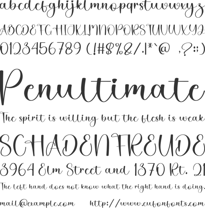 Outdoor Sunlight font preview