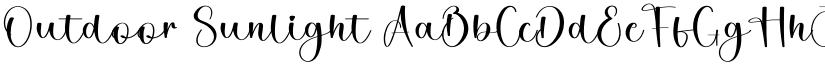 Outdoor Sunlight font