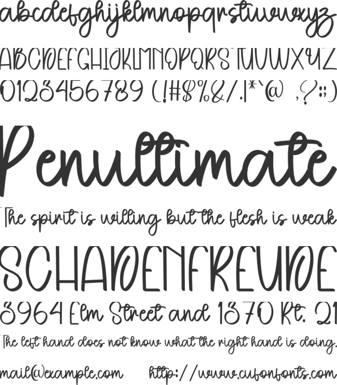 Summer Cupcake font preview