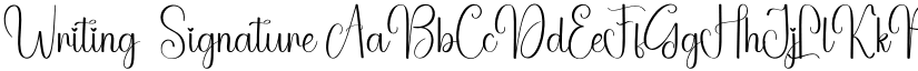 Writing  Signature font download