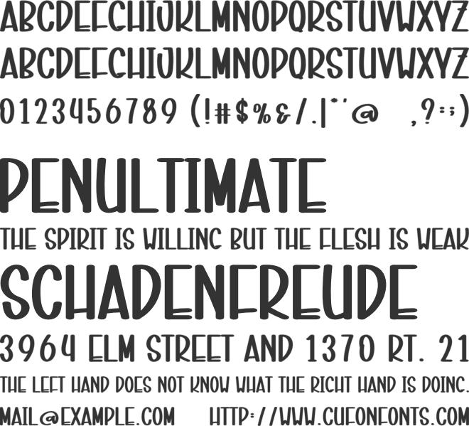 Western Handmade font preview