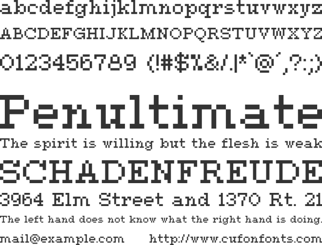 Cairopixel font preview