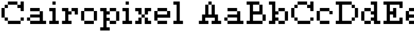 Cairopixel font