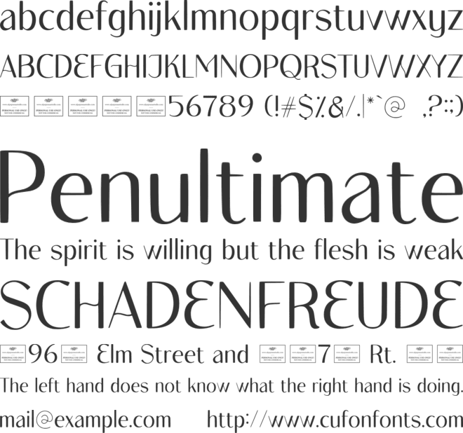 Olario Free font preview