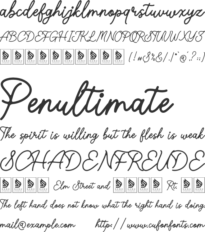 Taniella Roselinn font preview