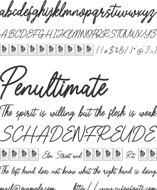 Norayne Adriella font preview