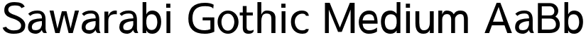 Sawarabi Gothic Medium font