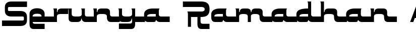 Serunya Ramadhan font