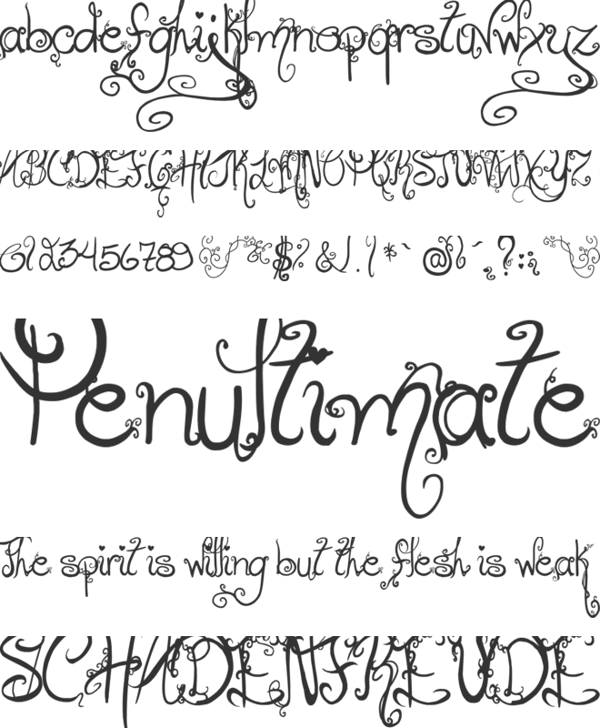 Holiday Home font preview