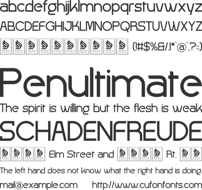 Fingard font preview