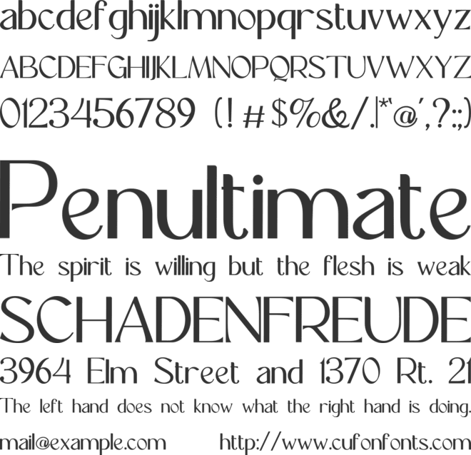 ZADOBESY font preview