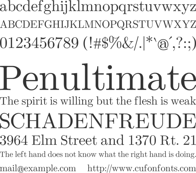 Symbola font preview