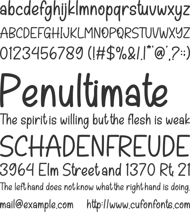 Kids Avenue font preview