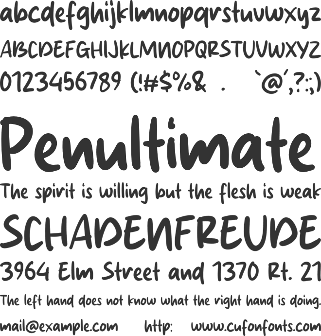 Citra Lemon font preview