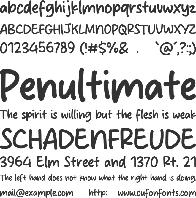 Melonaire font preview