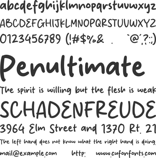 Peach Glyph font preview