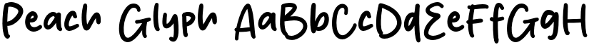 Peach Glyph font