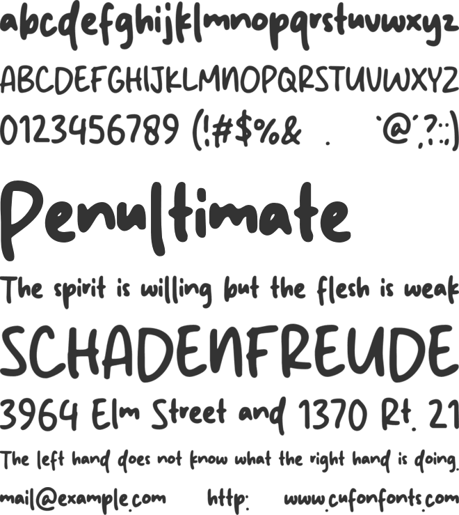 Natural Charcoal font preview