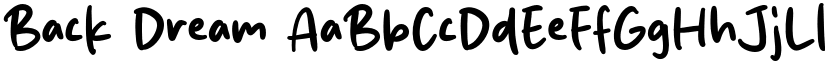 Back Dream font download