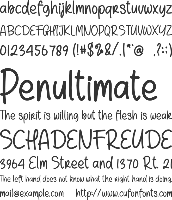 Coffee Milk font preview