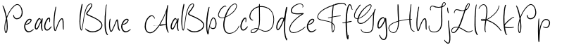 Peach Blue font