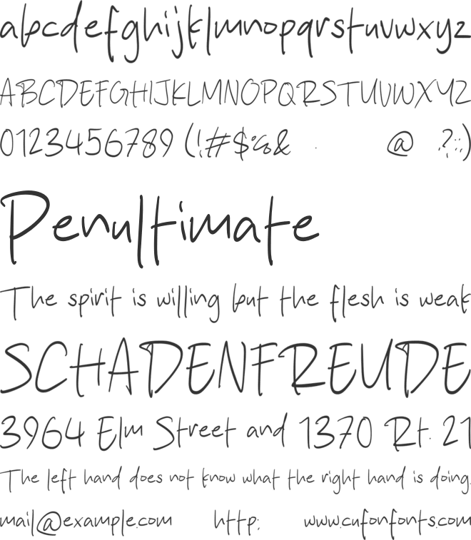 Gerady Bale font preview
