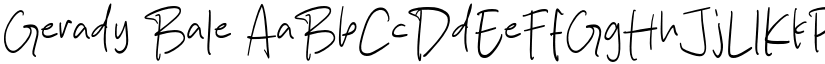 Gerady Bale font