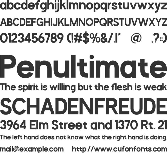 Orbito font preview