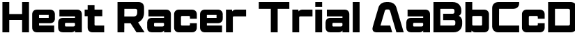 Heat Racer Trial font
