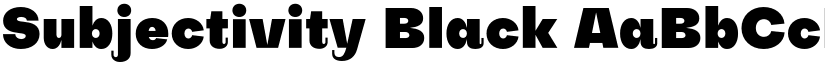 Subjectivity Black font