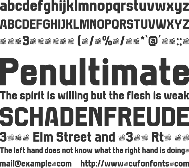 Thaber Blads Trial font preview